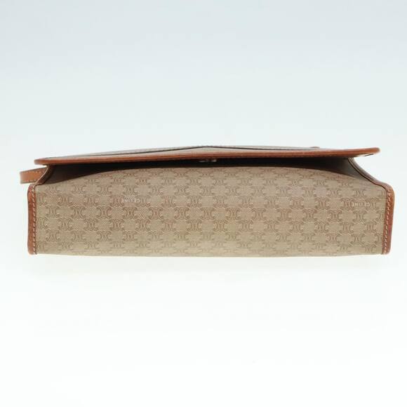 CELINE Macadam Canvas Shoulder Bag Pvc Beige - Picture 9 of 13